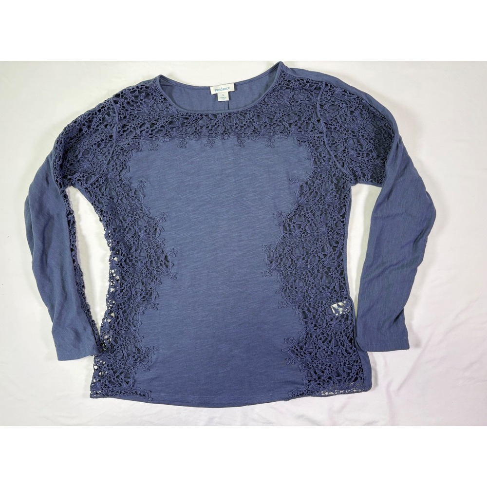 Sundance Lily's Paramour Crochet Lace Long Sleeve Top S Boho Whimsigoth Coquette - Picture 6 of 7